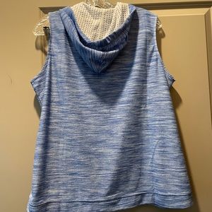 Chicos weekend vest  2 tone blue and white